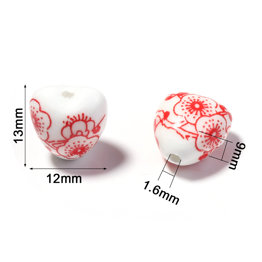 10pcs 12x13mm Heart Shape Flow - Embellishment Crafts 评论和价格