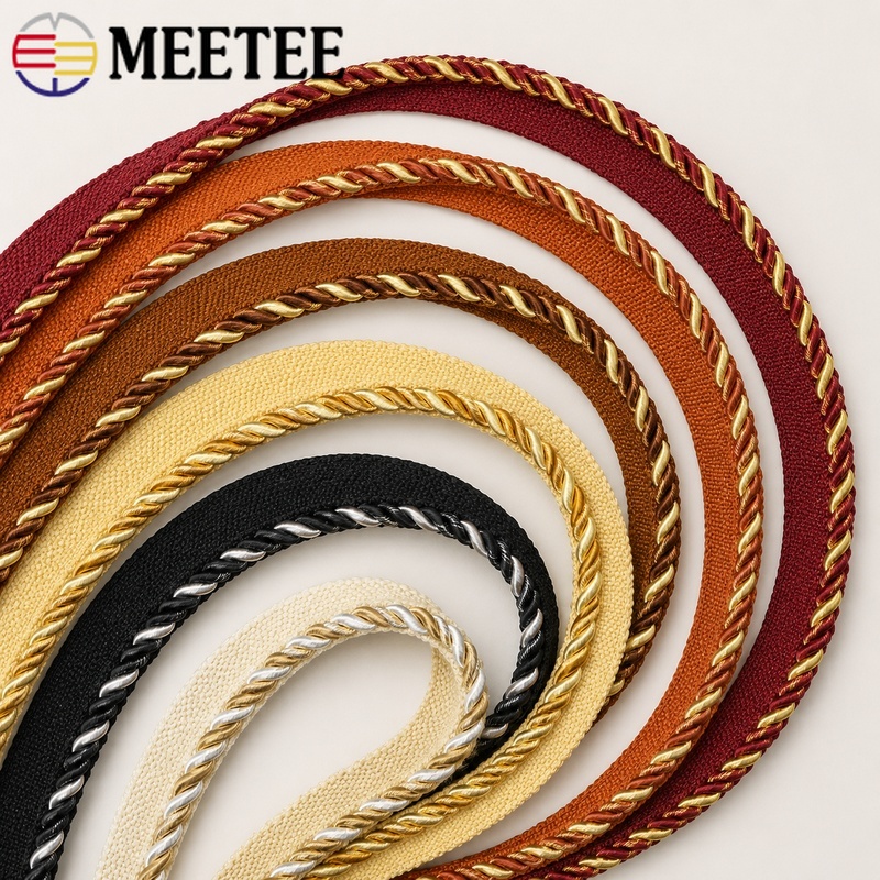 2/5/10/12M Meetee 6mm Two-Colo - Cord Trim Twisted 评论和价格