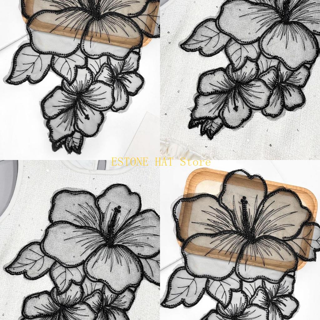 49MF Eye-Catching Flower Tulle - Applique Patch Flower 评论和价格