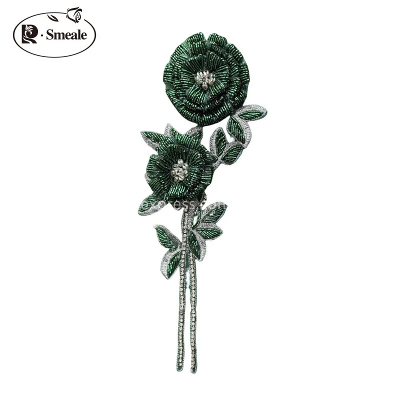 NEW Multicolor Handmade Beaded - Applique Patch Flower 评论和价格