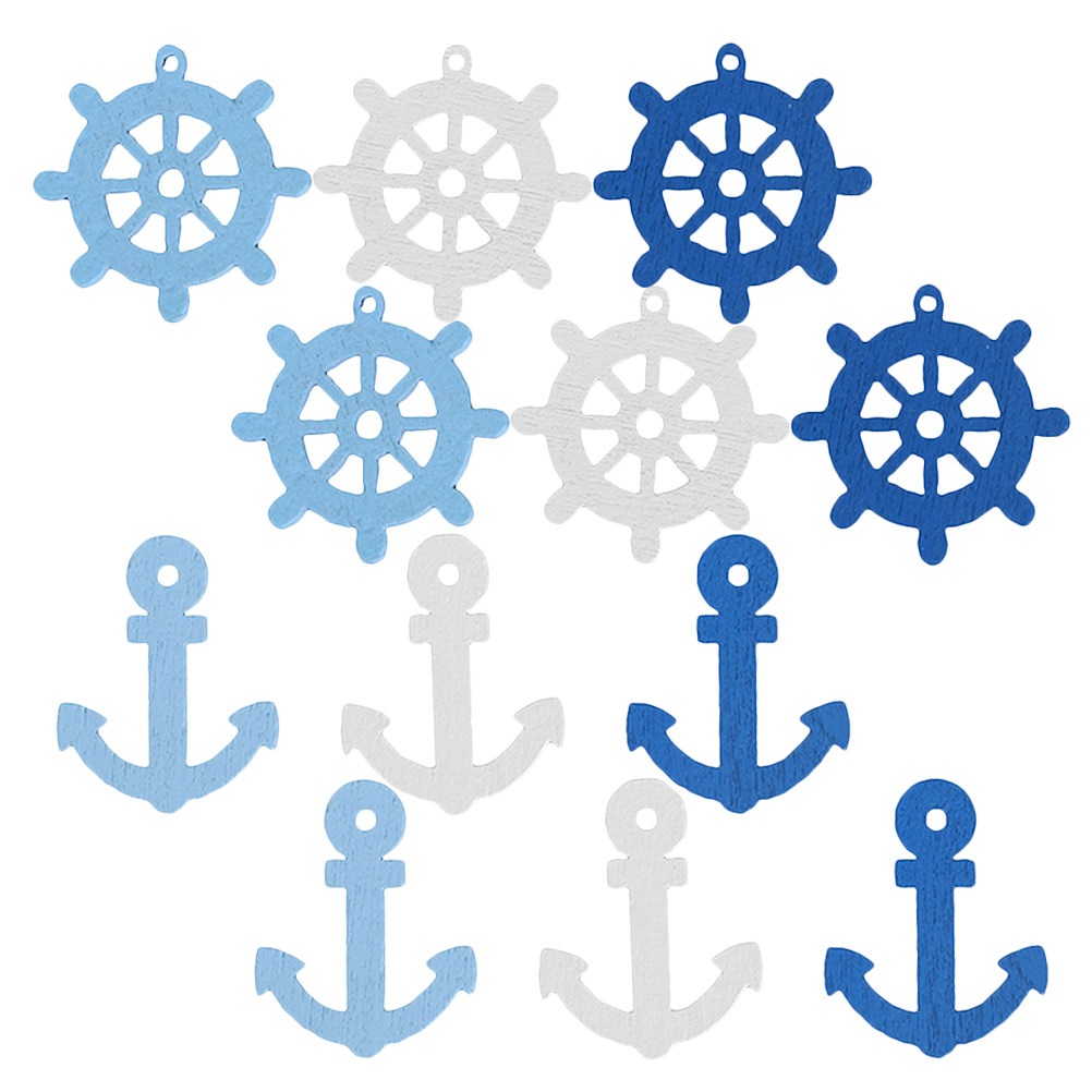 100 Pcs Wooden Anchor Mini Pen - Embellishments For Scrapbooking 评论和价格