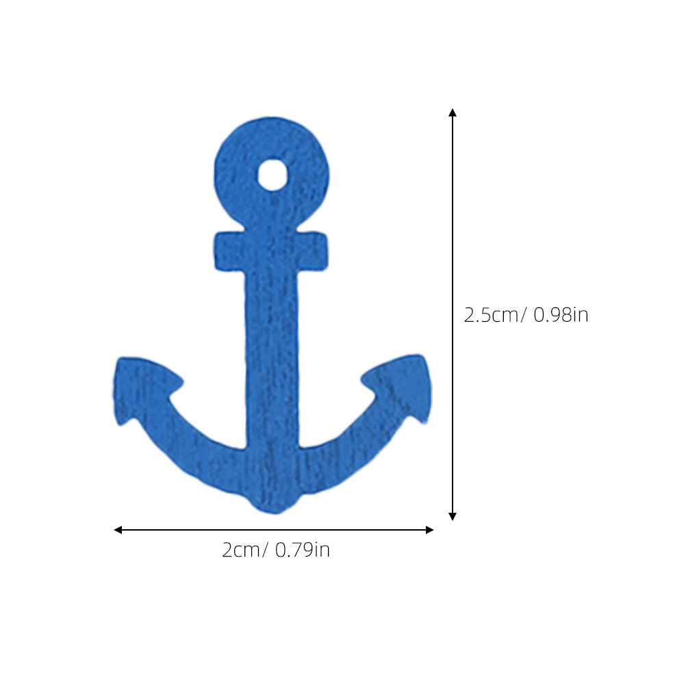 100 Pcs Wooden Anchor Mini Pen - Embellishments For Scrapbooking 评论和价格