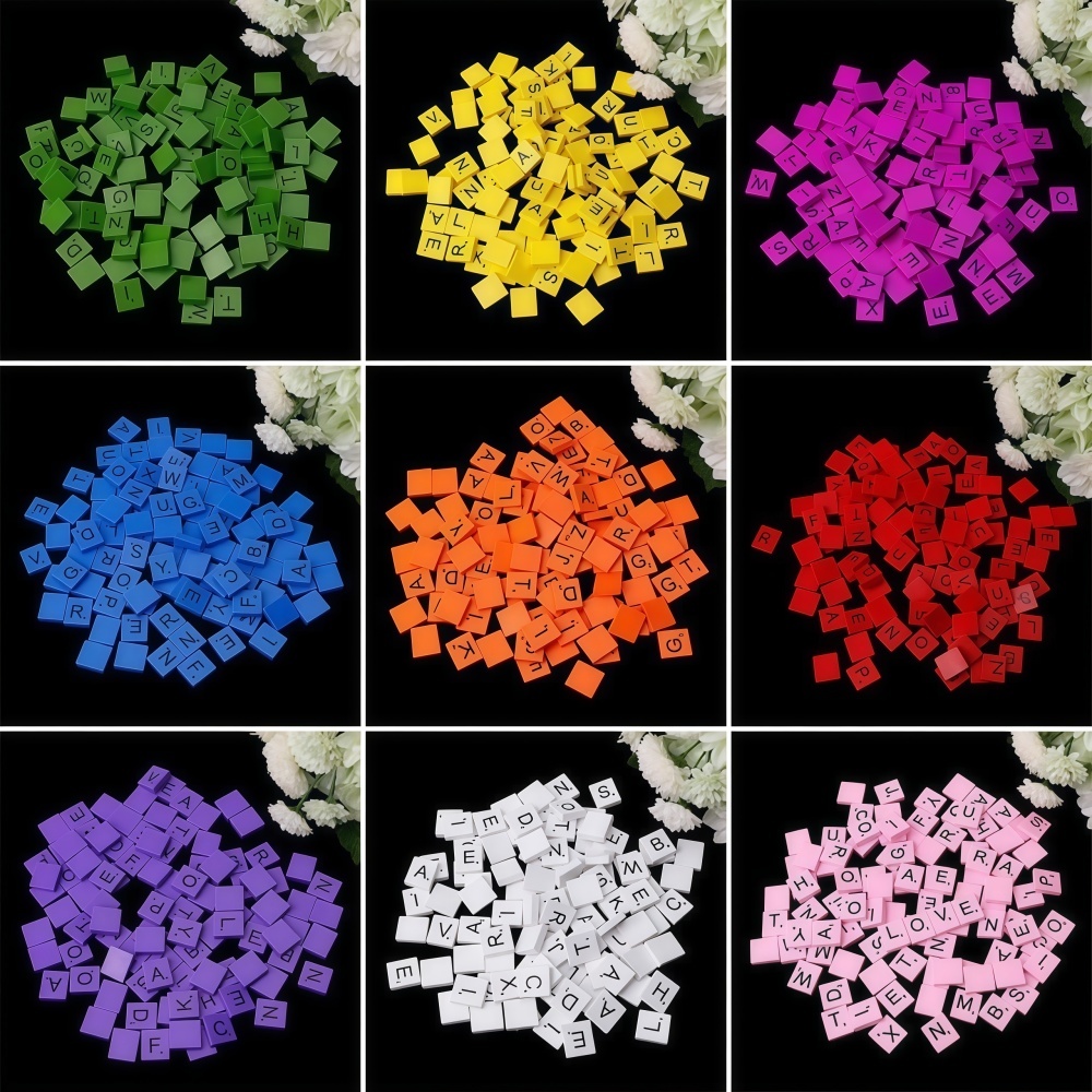 100PCS  Wooden Letter Cubes fo - Craft Embellishments 评论和价格