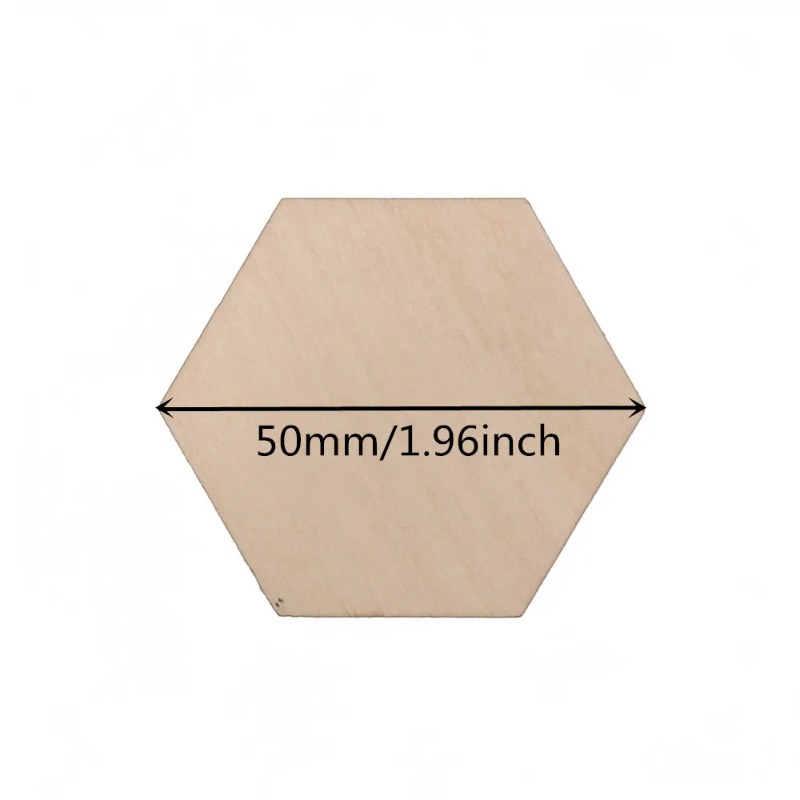 10-120mm Wooden Hexagon Blank  - Craft Embellishments 评论和价格