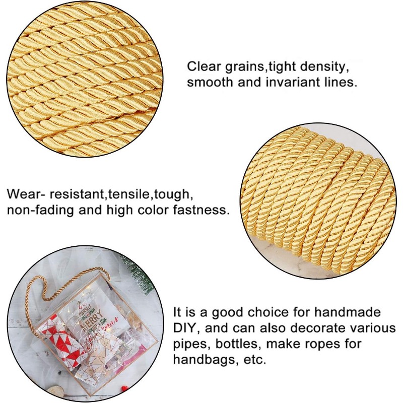 1Roll 8mm 20 Yards Twisted Cor - Cord Trim Twisted 评论和价格