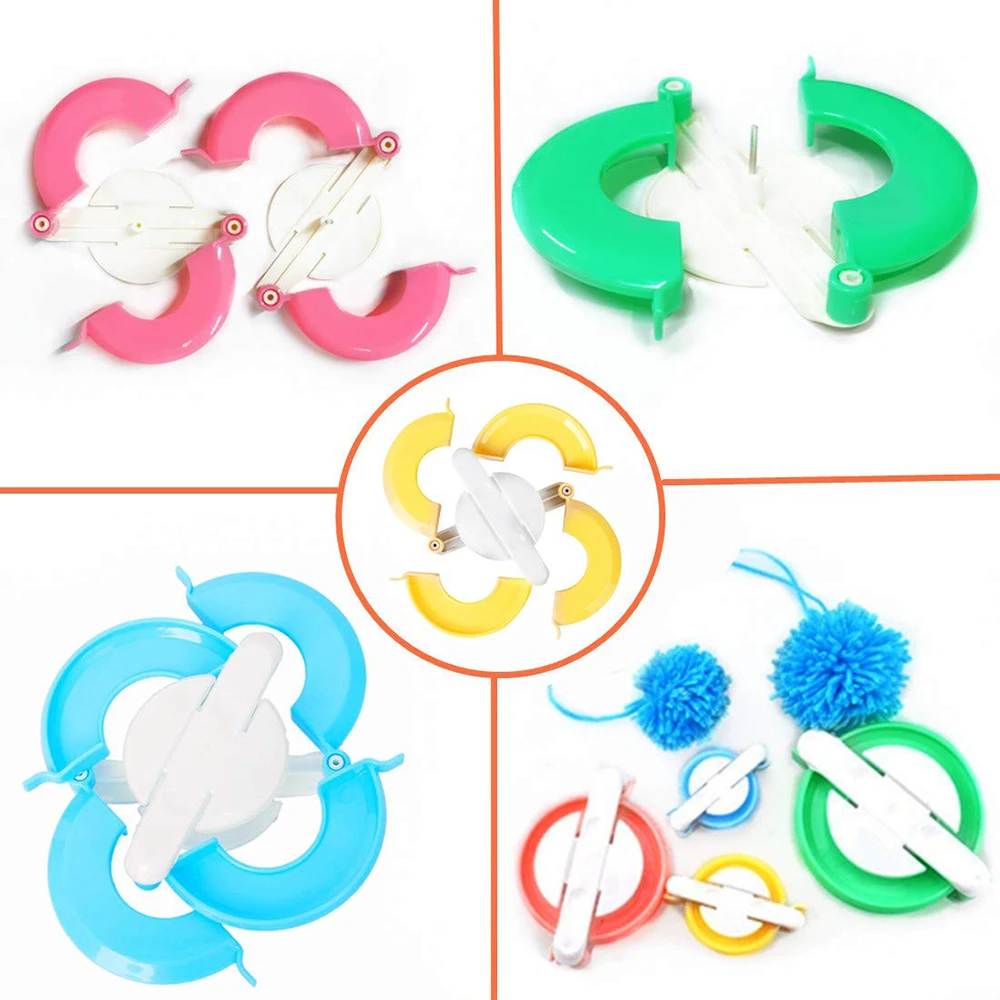 4-Size Pom Pom Maker Kit with  - Pom Pom Maker Tool 评论和价格