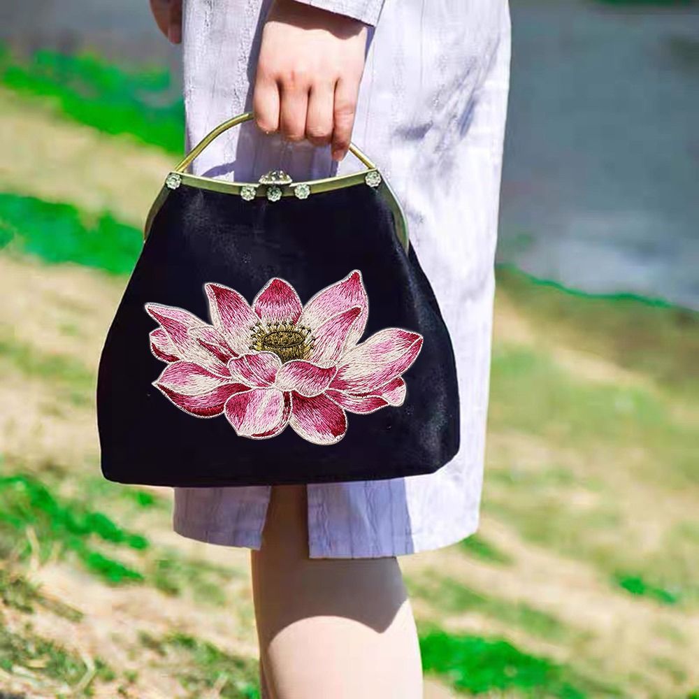 Soft Lotus Flower Patch Embroi - Applique Patch Flower 评论和价格