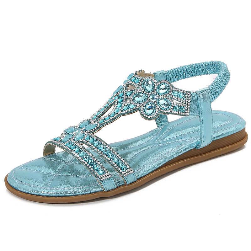 Big Size Openwork Sandals Bohe - Sew On Rhinestone 评论和价格