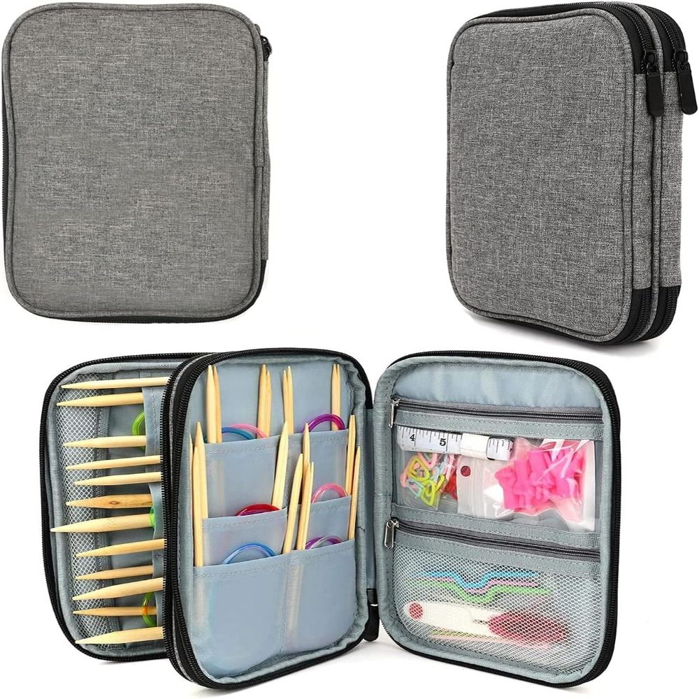 Knitting Needle Case, Portable - Craft Embellishment Storage 评论和价格