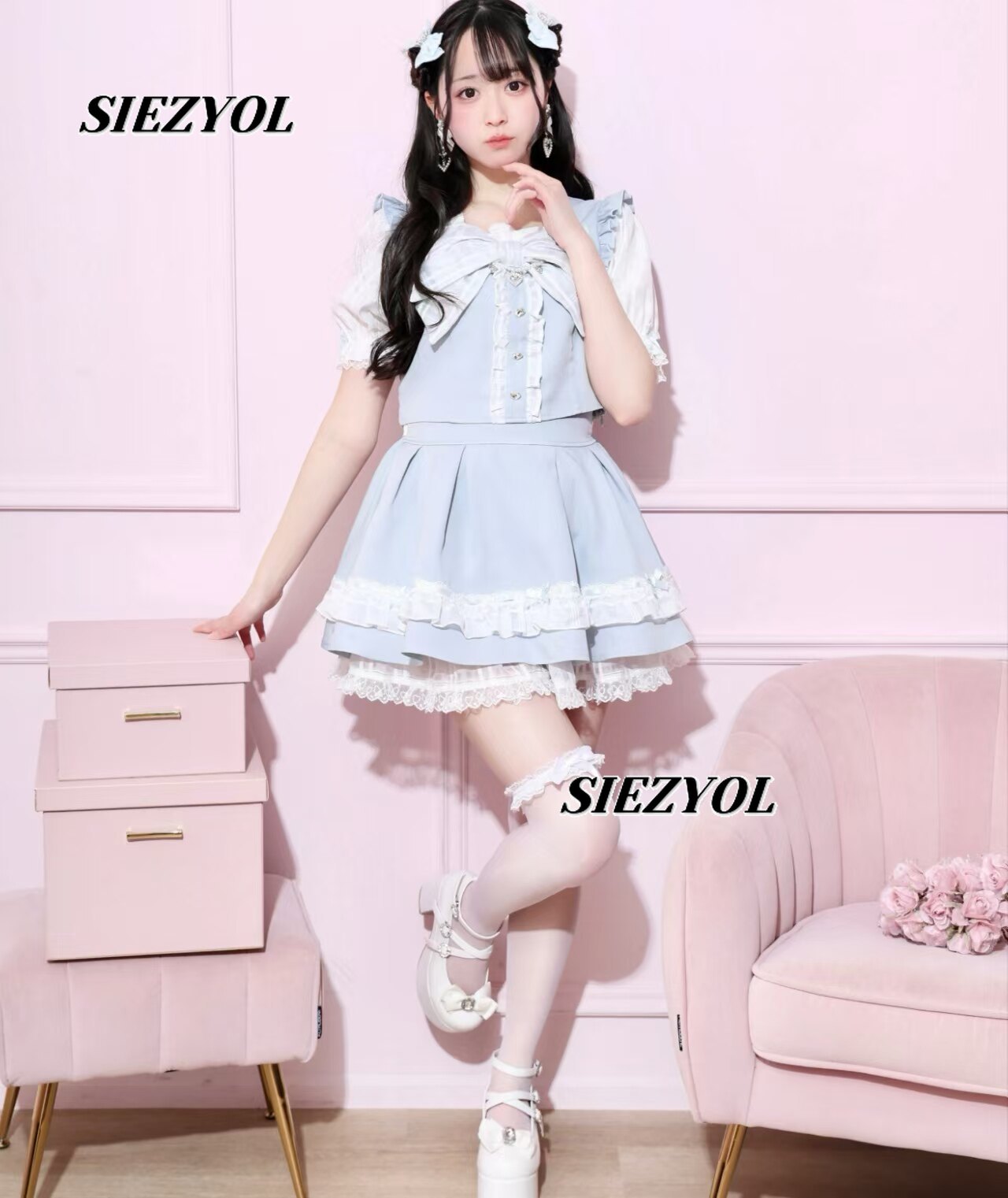 Sweet and Cute Girls' Two-piec - Elastic Lace Trim 评论和价格