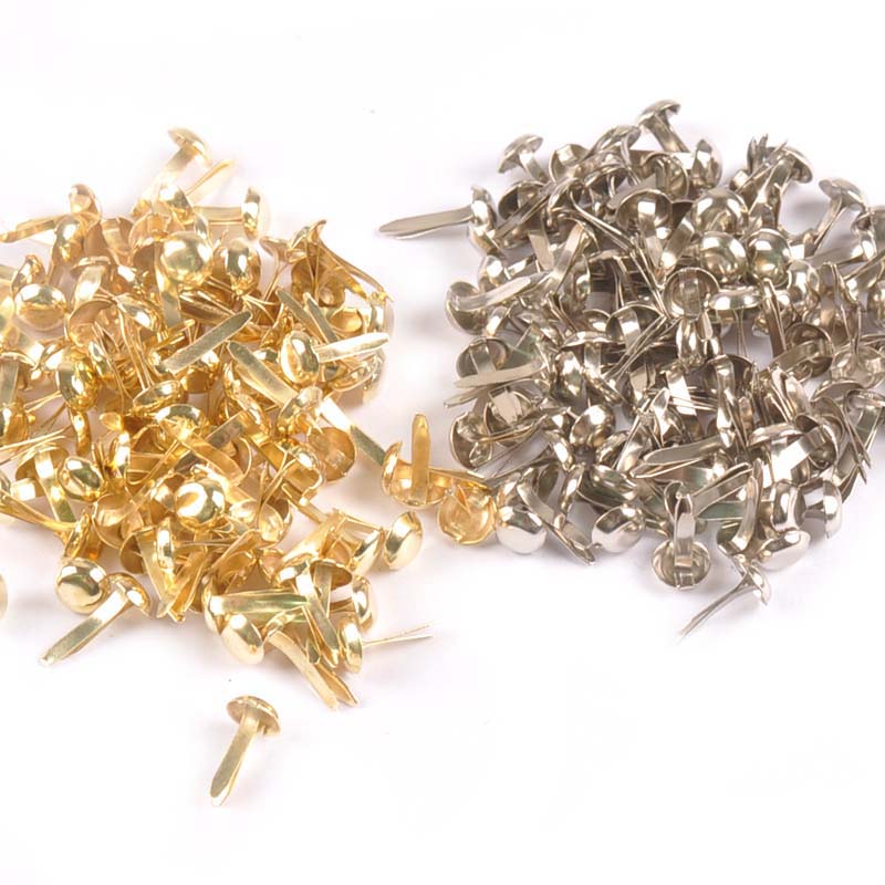 100Pcs Mix Round Brads Silver/ - Embellishments For Scrapbooking 评论和价格