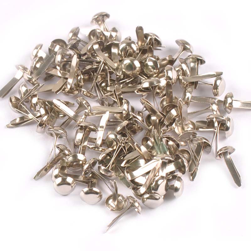100Pcs Mix Round Brads Silver/ - Embellishments For Scrapbooking 评论和价格