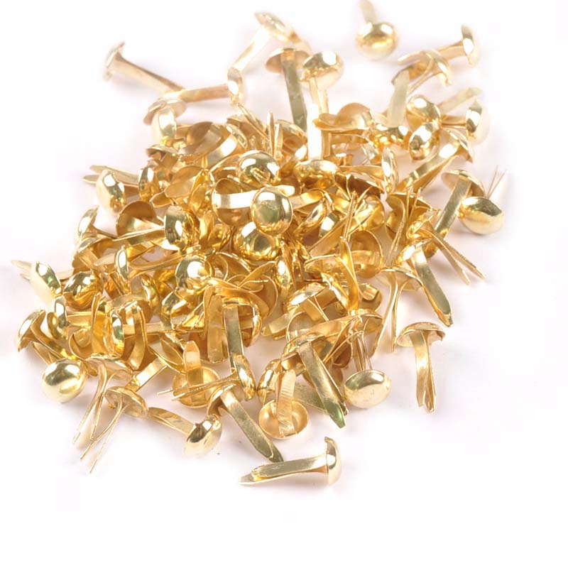 100Pcs Mix Round Brads Silver/ - Embellishments For Scrapbooking 评论和价格