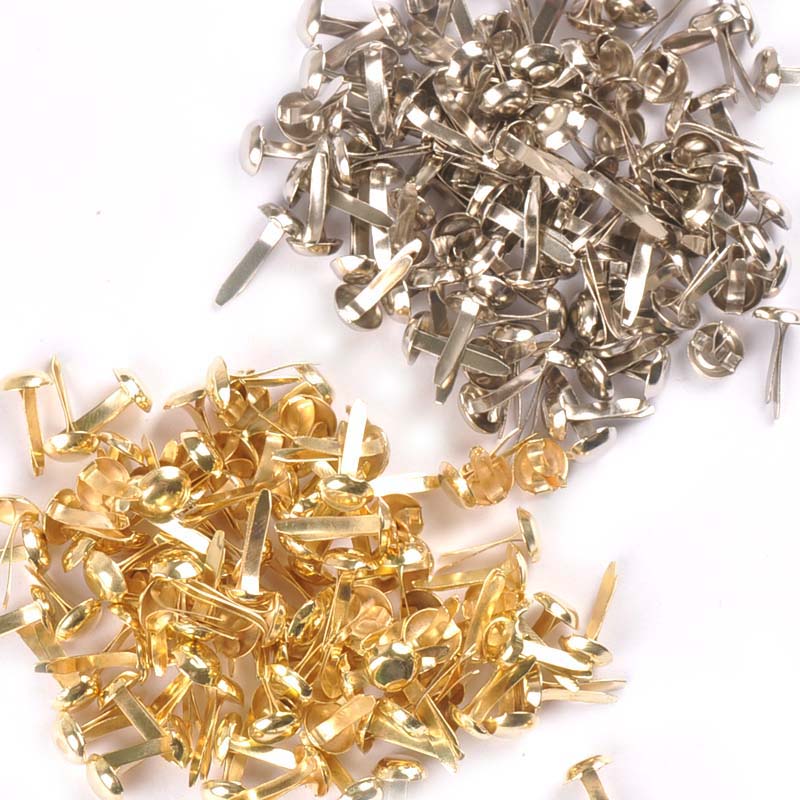 100Pcs Mix Round Brads Silver/ - Embellishments For Scrapbooking 评论和价格