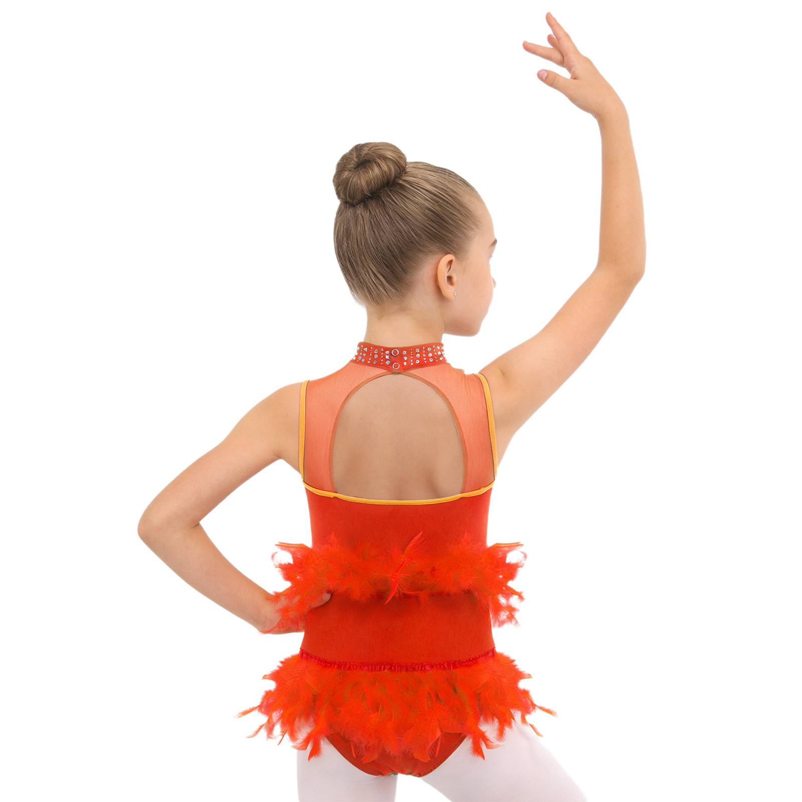 Kids Girls Latin Ballet Dance  - Rhinestone Banding Trim 评论和价格